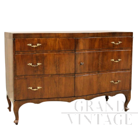 Credenza buffet di epoca Luigi XV in noce, Italia '700