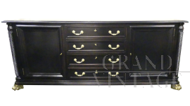 Early 1900s French sideboard lacquered in black