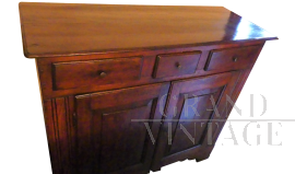 Antique 19th century rustic sideboard with doors and drawers