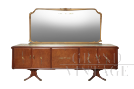 Italian mid-century sideboard with mirror, 1950s