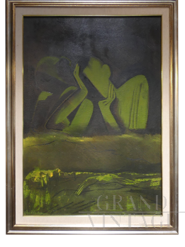 Dipinto Gaston Orellana in verde
