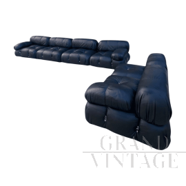 Camaleonda modular sofa by Mario Bellini in black leather