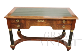 Elegante scrivania in mogano nello stile Impero, inizio '900