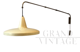 Lampada da parete vintage manifattura italiana a 3 estensioni