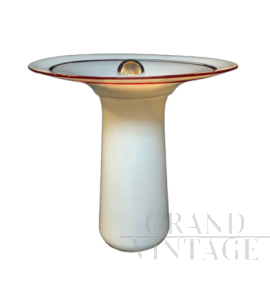 Lampada da tavolo in vetro di Murano attribuita a Leucos, anni '70                            