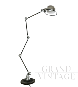 Lampada industriale Jieldé Standard con 4 bracci articolati, anni '50                            