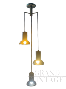 Lampadario Seguso con pendenti in vetro colorato