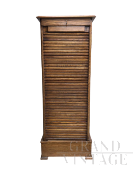 Vintage style roller shutter office cabinet