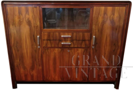 Art Deco studio bookcase in walnut briar