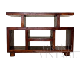 Mobile libreria porta tv vintage anni '90 in legno                            