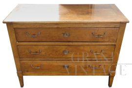 Antique Venetian chest of drawers in oak and elm, 19th century  