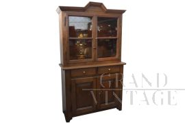 Two-body antique cupboard from the 19th century