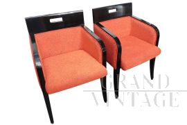 Pair of Sasa velvet armchairs