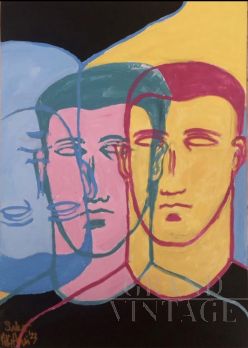 Vertigo - dipinto di Salvo Pillitteri in stile urban contemporaneo                            