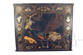 LAQUERED PAINTED PANEL, JAPAN, MEIJI PERIOD