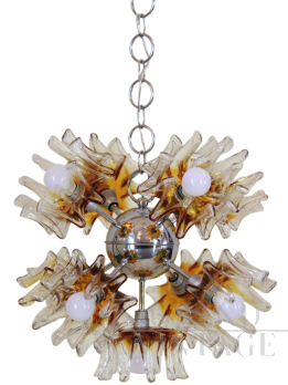 Sputnik Murano glass chandelier from the 70s, Carlo Nason for Mazzega