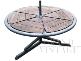 Large vintage round garden table