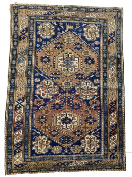 Antico tappeto shirvan caucasico dei primi del '900