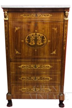 Empire perios Secretaire, Return of Egypt, with marble top