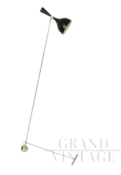 Piantana vintage a contrappeso in stile Stilnovo, Italia anni '70                            