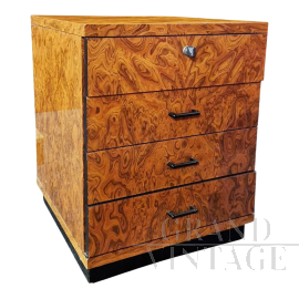 Small art deco drawer unit in thuja briar