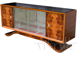 Small Art Deco sideboard with mirrored interior