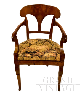 Poltrona Biedermeier antica dell'800                            