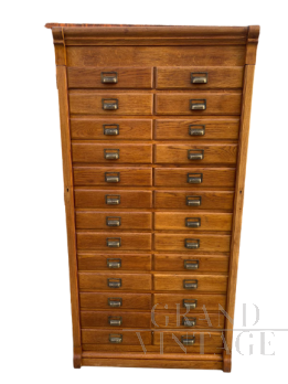 Office filing cabinet in solid oak