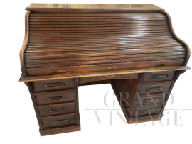 Feige roll top desk in oak wood