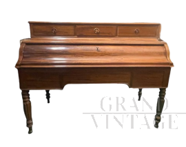 Antique mahogany drop-front desk from the mid-19th century