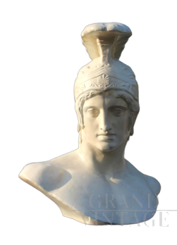Scultura busto di Achille in gesso, Italia anni '50