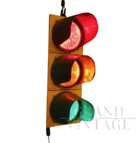 Vintage street traffic light from the 80s