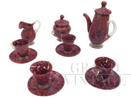 Set da caffè vintage completo in vetro di Murano