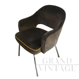Set of 4 vintage velvet armchairs, Gastone Rinaldi style