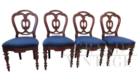 Set di 4 sedie da pranzo Vittoriane, fine XIX secolo
