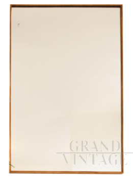 Specchio rettangolare in ottone, Italia anni '60