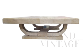 Art Deco style coffee table in natural parchment    