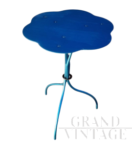 Tavolino Cipango blu di Emaf Progetti per Zanotta, anni '80                            