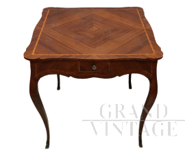 Antique restored game table, late 19th century