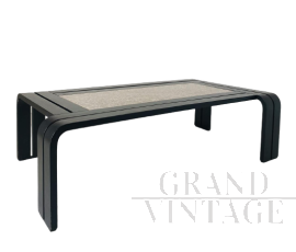 Tavolino da salotto degli anni '80 con top in granito                        
