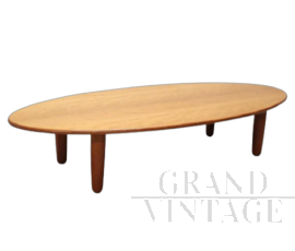 Tavolino da salotto ovale di Cassina, anni '80                            