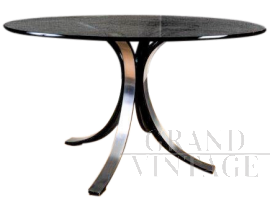 Table by Osvaldo Borsani and Eugenio Gerli for Tecno with glass top