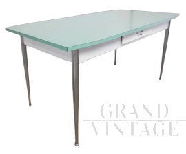 Green formica table, 1970s
