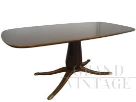 Vintage mid-century walnut table Paolo Buffa style 1950s