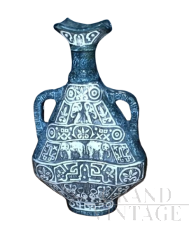 Vaso vintage fratelli Marchi decorato a mano                            