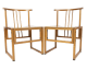 Coppia di sedie Bernini quadrate in faggio                            