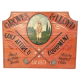 Vintage advertising sign for golfers' items, hand painted on wood