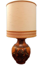 Zaccagnini majolica ceramic table lamp from the 1960s      