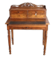 Small antique ladies' desk with pull-out leather top, mid-19th century