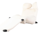 Poltrona chaise longue Wink di Toshiyuki Kita per Cassina, colore bianco                            